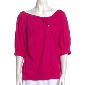 Marc Jacobs Pink Woman’s Oversized Boatneck Short Sleeve Shirt Sz L